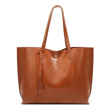 Дорожная сумка из кожи личи, женская сумка, Модная сумка из кожи масла и воска, Большая вместительная сумка-тоут