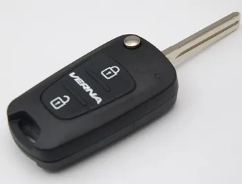 Корпус автомобильного ключа 3 Кнопки для Hyundai Verna Флип Складной Пустой чехол для дистанционного ключа