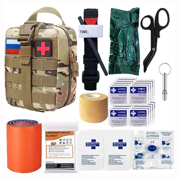 39шт тактический медицинский аварийный набор для выживания на открытом воздухе аварийный набор для травм Molle camping hiking adventure survival kit