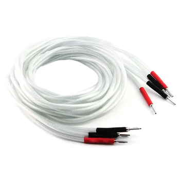 Пара высококачественных 11-жильных кабелей Nordost 7N OCC для динамиков Hi-Fi с Посеребренным покрытием и родиевым кабелем типа 