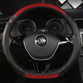 Новая D-Образная Крышка Рулевого колеса для VW Golf 7 Polo 2014-2019 Scirocco Jetta 6 2017-2019 Santana 2016-2018 Авто Аксессуары