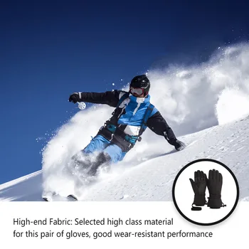 Лыжные перчатки, толстые ветрозащитные перчатки для зимних видов спорта, аксессуары для одежды