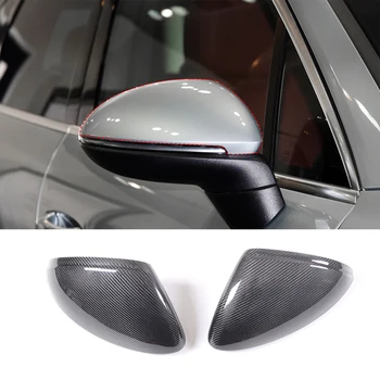 Для Porsche Cayenne 2018-2022, Декоративная рамка для наружного зеркала автомобиля, наклейка на крышку из настоящего углеродного волокна, внешние аксессуары 2 шт