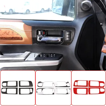 Для Toyota Tundra 2014-2021 Двери автомобиля Внутренняя Дверная ручка Панель Рамка Декоративная наклейка Аксессуары для интерьера Модификация автомобиля