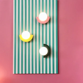 Nordic Macaron LED Прикроватная тумбочка для спальни, Дизайнерский настенный светильник, Минималистичная Современная гостиная, Проход, Коридор, Кабинет, освещение для украшения помещений
