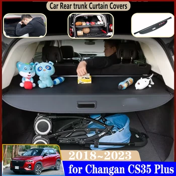 Шторка багажника автомобиля для Changan CS35 Plus, Аксессуары 2018 ~ 2023, Грузовые крышки багажника Автомобиля, Задняя шторка, Выдвижные космические Аксессуары