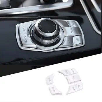 Автомобильные аксессуары для BMW 5 серии f10 2011-2016 ABS Мультимедийная панель, крышка кнопок, наклейка на кнопки для интерьера, Стайлинг автомобиля