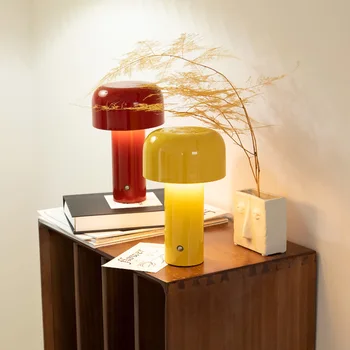 Креативная декоративная лампа в виде гриба, атмосфера спальни, бар, настольный светильник, usb беспроводная зарядка, прикроватная лампа, домашняя настольная лампа, пространство