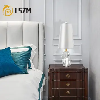 Современная роскошная светодиодная настольная лампа K9 Crystal LED для гостиной, прикроватной тумбочки для спальни, светодиодной настольной лампы, внутреннего светильника, освещения для домашнего декора