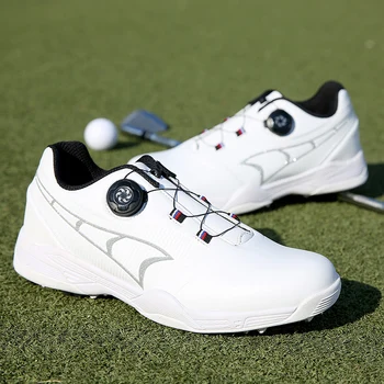 Новая мужская обувь для гольфа, водонепроницаемая нескользящая спортивная обувь, женская уличная обувь для гольфа, большие размеры 37-46, мужская обувь для гольфа