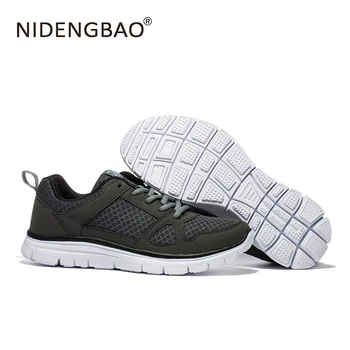 Мужские кроссовки NIDENGBAO, большой размер, дышащие сетчатые сверхлегкие кроссовки, Уличная спортивная обувь