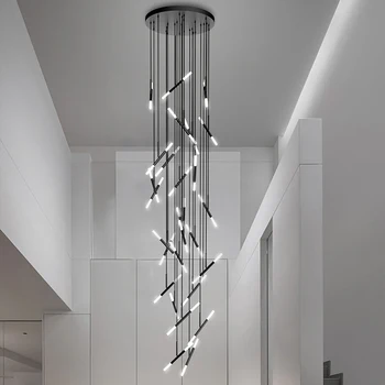 Люстра для Лестницы 2023 Современный Дизайнерский светодиодный подвесной светильник, Люстры для холла и гостиной, Потолочные светильники