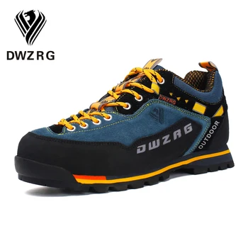 DWZRG/ Водонепроницаемая Походная обувь, обувь для альпинизма, Уличные походные ботинки, Треккинговые спортивные кроссовки, Мужские Охотничьи Треккинговые ботинки