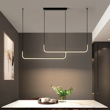 Современный подвесной светильник LED Black Gold Hanglamp для столовой, кухонного приспособления, светильника, подвесной светильник, внутреннего освещения