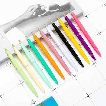 50ШТ Нажмите на многоцветную шариковую ручку, офисные канцелярские принадлежности, студенческую пластиковую шариковую ручку, рекламу, подарочную рекламную ручку