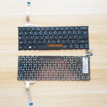 Английская клавиатура для ноутбука ACER S3-392, S3-392G, R13, R7-371, R7-371T, европейская раскладка, черный ноутбук с подсветкой