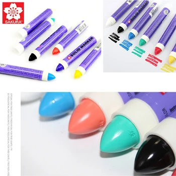 6 Цветов твердых красок Маркеры для промышленной стали Деревообрабатывающие мелки Нелегко выцветают Водонепроницаемая художественная ручка для рисования Японская