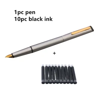 Высококачественный набор Hero Fountain Pen, чернильные ручки из нержавеющей стали, конвертор с перьевым наконечником, наполнитель для офиса, школьные принадлежности, ручки