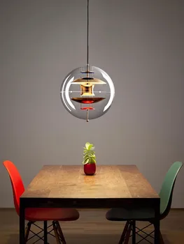 светодиодный gu10, скандинавский акриловый железный глобус, дизайнерский светодиодный светильник.Подвесные светильники.Подвесной светильник. Подвесной светильник для фойе столовой