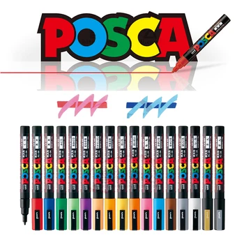 1шт Uni POSCA маркерная ручка PC-3M graffiti paint ручка для плакатной рекламы graffiti art painting