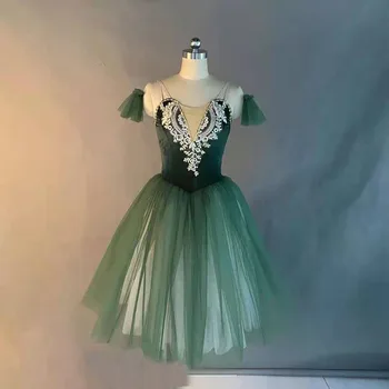 Профессиональное балетное платье-пачка для взрослых, платье для представления в витрине, юбка для спящей красавицы, детский танцевальный костюм