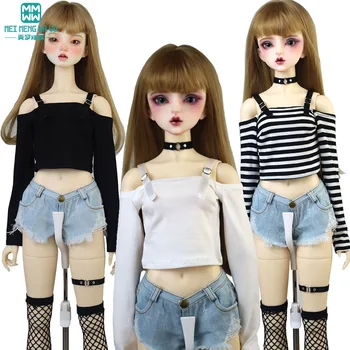 Новая кукольная одежда для куклы 1/3 1/4 BJD DD SD MSD, модная футболка, джинсовые шорты, горячие штаны, игрушка в подарок