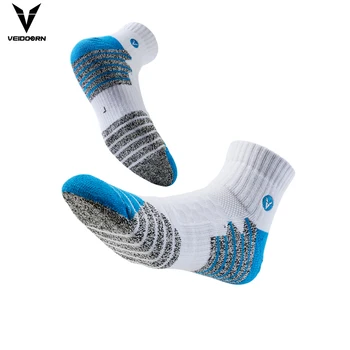 Мужские короткие спортивные носки Veidoorn с противоскользящим толстым спортивным захватом для футбола, баскетбола, бега