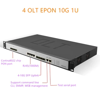 EPON OLT 1.25G восходящий канал 10G 4 порта E04 1U EPON OLT 4 порта для тройного воспроизведения olt epon 4 pon 1.25G SFP порт PX20 + PX20++ PX20+++