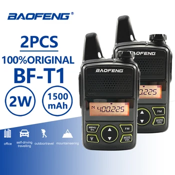 2шт Baofeng BF-T1 Мини-портативная Рация UHF 400-470 МГц Детский FM-Трансивер Радио С PTT Наушником Детское Двухстороннее радио Comunicador