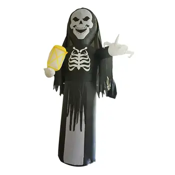 Страшные украшения в виде скелетов и призраков на Хэллоуин для тематических вечеринок в Патио