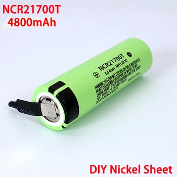 3,7 В NCR21700T 4800 мАч литий-ионный аккумулятор 21700 15A 5C Скорость разряда тройных литиевых батарей для электромобилей DIY никелевые листы
