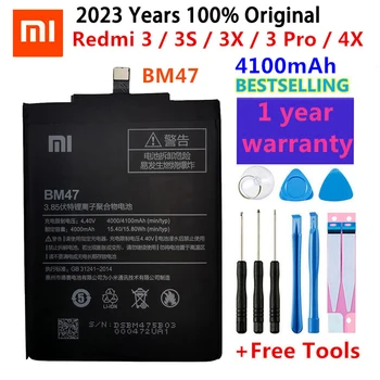 Xiao Mi Оригинальный Аккумулятор BM47 4100 мАч для Xiaomi Redmi 3S 3X Redmi 4X Redmi 3/3pro Высококачественные Сменные Батареи для телефона