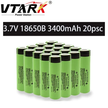 100% оригинальная батарея 18650 3,7 В ncr18650b литиевая 3400 мАч для аккумулятора фонарика на 10 А и 20 шт. аккумуляторных батарей
