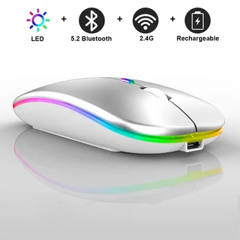 Беспроводная Мышь CHUYI 2,4 G Перезаряжаемая Bluetooth Mause Ультратонкая RGB USB Mute Эргономичные Мыши Для Портативных ПК Ноутбук