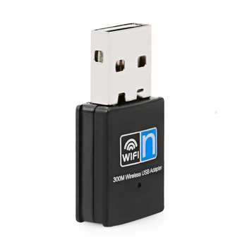 Беспроводной Мини USB WiFi адаптер 802.11N 300 Мбит/с USB2.0 приемник-ключ Сетевая карта для настольных портативных ПК