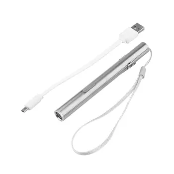 Креативный USB Перезаряжаемый светодиодный фонарик, яркий мощный мини-светодиодный фонарик, прочный водонепроницаемый дизайн, ручка, подвешиваемая на металлическом зажиме