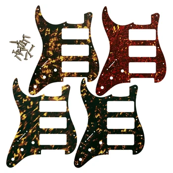 Гитарные запчасти Pleroo отличного качества - Для НАС, левшей, 11 Отверстий для винтов, накладка для гитары Strat 3 P90S Humbucker, много цветов
