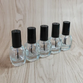 20 шт. x 5 мл /куб. см, пустая стеклянная бутылка для лака для ногтей, Портативная Маленькая кисточка, Контейнер для дизайна ногтей, Стеклянные бутылки для масла для ногтей Оптом