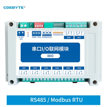 Сетевые модули ввода-вывода Modbus RTU Control Последовательный порт RS485 Интерфейс 8DO CDEBYTE MA01-XXCX0080 Установка на рейку 8 ~ 28 В постоянного тока IoT