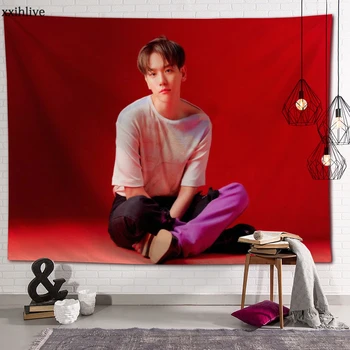 Индивидуальный тканевый фон EXO Baekhyun, Настенное покрытие для украшения дома, Одеяло, Гобелен, Декор для спальни, гостиной