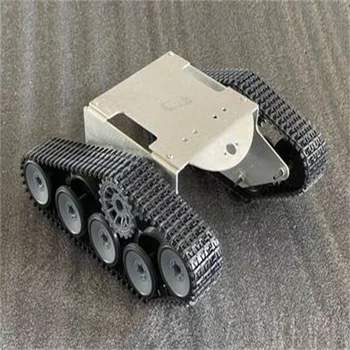 Шасси танка Металлическое Гусеничное Шасси робота Шасси автомобиля Smart Robot Амортизация В разобранном виде