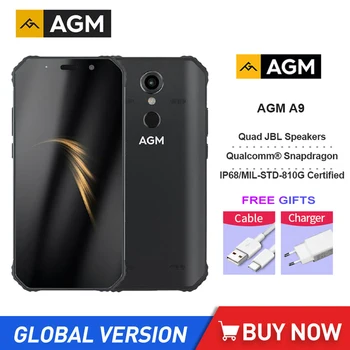 AGM A9 Водонепроницаемые Смартфоны с 5,99 
