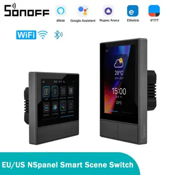 SONOFF NSPanel Smart Scene Настенный выключатель EU/US Wifi Smart APP Control HMI Универсальная панель Управления Работает с Alexa Google Home