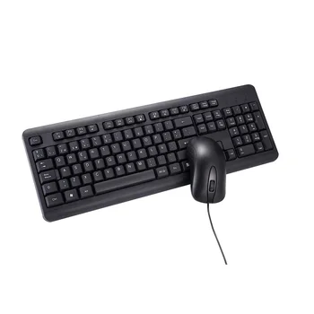 Испанская клавиатура и мышь для домашнего офиса 104 клавиши, аксессуары для ПК, компьютерные ноутбуки, Испания, Проводная, черный цвет