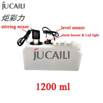 Чернильный картридж Jucaili 1200 мл с датчиком уровня/мешалкой/сигнализацией для Infiniti/Gongzheng/струйного принтера Crystaljet/УФ-принтера