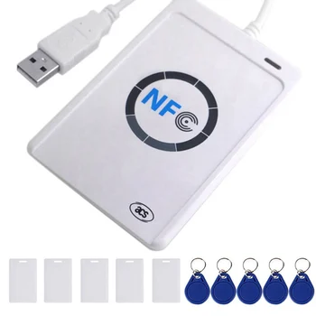 NFC-Считыватель ACR122U USB Бесконтактный Считыватель смарт-IC-карт Smart RFID Копировальный аппарат Дубликатор UID Сменная Бирка-карта