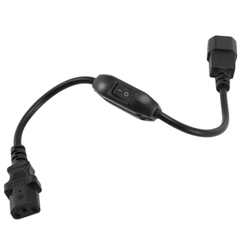 Специальный кабель питания ИБП PDU, IEC 320 C14-C13 с переключателем включения/выключения 30 см черного цвета