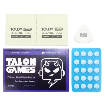 TALONGAMES DIY Универсальные Круглые Точечные Ножки для Мыши, Коньки для мыши с Закругленным Изогнутым Краем для Игровых Наклеек для мыши 6 мм 20 шт.