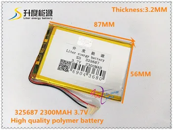 3,7 В 2300 мАч 325687 Полимерный литий/литий-ионный аккумулятор для планшетного ПК power Bank мобильный телефон GPS mp4