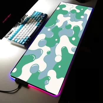 Жидкий RGB Игровой Коврик Коврик для мыши XXL Gamer Большой Настольный Коврик Коврик для мыши с подсветкой Большая поверхность Для мыши Ковер Коврик для компьютерной клавиатуры